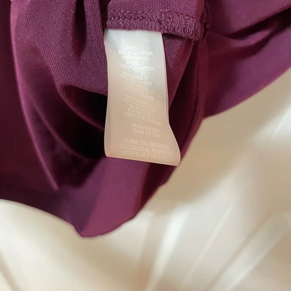 Karl Lagerfeld Paris Burgundy Long Sleeve Top Size XS - Picture 4 of 9